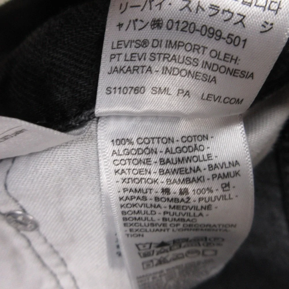 Levis Jeans Mens 31x30 Black 565 Loose Straight Baggy Washed Zip Fly Denim Pants